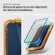 Set 2 folii sticla cu sistem de montare Case friendly Spigen ALM Glass FC compatibila cu iPhone 15 Pro Black (Ingredi, AGL06895) by www.silkase.ro