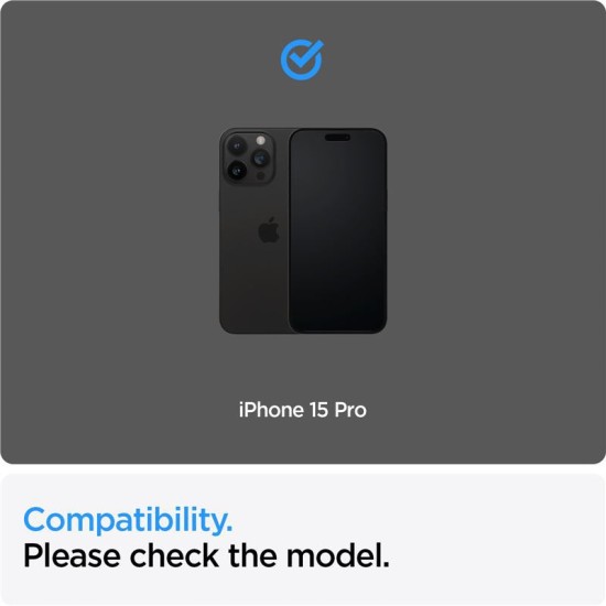 Set 2 folii sticla cu sistem de montare Case friendly Spigen ALM Glass FC compatibila cu iPhone 15 Pro Black (Ingredi, AGL06895) by www.silkase.ro