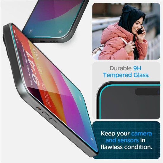 Set 2 folii de protectie Spigen Glass tR EZ Fit pentru Apple iPhone 16, transparenta (Spigen, iPhone 16) by www.silkase.ro Set 2 folii de protectie Spigen Glass tR EZ Fit pentru Apple iPhone 16, transparenta (iPhone 16, AGL06903) by www.silkase.ro