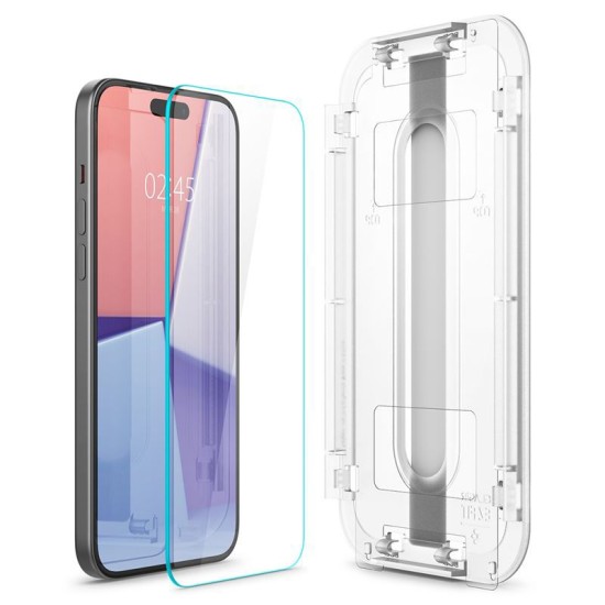 Set 2 folii de protectie Spigen Glass tR EZ Fit pentru Apple iPhone 16, transparenta (Spigen, iPhone 16) by www.silkase.ro Set 2 folii de protectie Spigen Glass tR EZ Fit pentru Apple iPhone 16, transparenta (iPhone 16, AGL06903) by www.silkase.ro