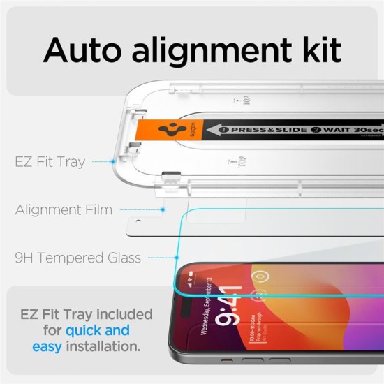 Set 2 folii de protectie Spigen Glass tR EZ Fit pentru Apple iPhone 16, transparenta (Spigen, iPhone 16) by www.silkase.ro Set 2 folii de protectie Spigen Glass tR EZ Fit pentru Apple iPhone 16, transparenta (iPhone 16, AGL06903) by www.silkase.ro