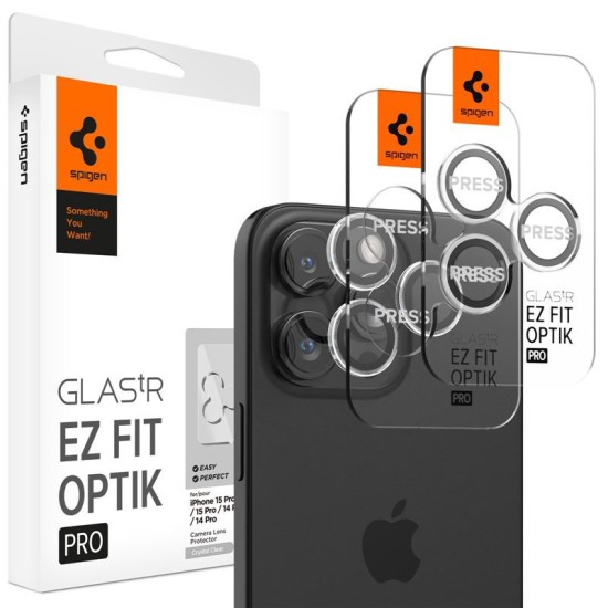 Set 4 protectii sticla camera foto Spigen Optik EZ FIT compatibil cu iPhone 15 Pro / 15 Pro Max / 16 Pro / 16 Pro Max Crystal Clear (Spigen, Ingredi) by www.silkase.ro Set 4 protectii sticla camera foto Spigen Optik EZ FIT compatibil cu iPhone 15 Pro / 15 Pro Max / 16 Pro / 16 Pro Max Crystal Clear (Ingredi, AGL06914) by www.silkase.ro