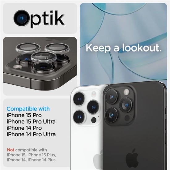 Set 4 protectii sticla camera foto Spigen Optik EZ FIT compatibil cu iPhone 15 Pro / 15 Pro Max / 16 Pro / 16 Pro Max Crystal Clear (Spigen, Ingredi) by www.silkase.ro Set 4 protectii sticla camera foto Spigen Optik EZ FIT compatibil cu iPhone 15 Pro / 15 Pro Max / 16 Pro / 16 Pro Max Crystal Clear (Ingredi, AGL06914) by www.silkase.ro