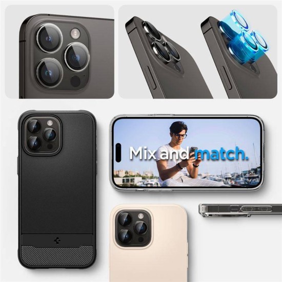 Set 4 protectii sticla camera foto Spigen Optik EZ FIT compatibil cu iPhone 15 Pro / 15 Pro Max / 16 Pro / 16 Pro Max Crystal Clear (Spigen, Ingredi) by www.silkase.ro Set 4 protectii sticla camera foto Spigen Optik EZ FIT compatibil cu iPhone 15 Pro / 15 Pro Max / 16 Pro / 16 Pro Max Crystal Clear (Ingredi, AGL06914) by www.silkase.ro