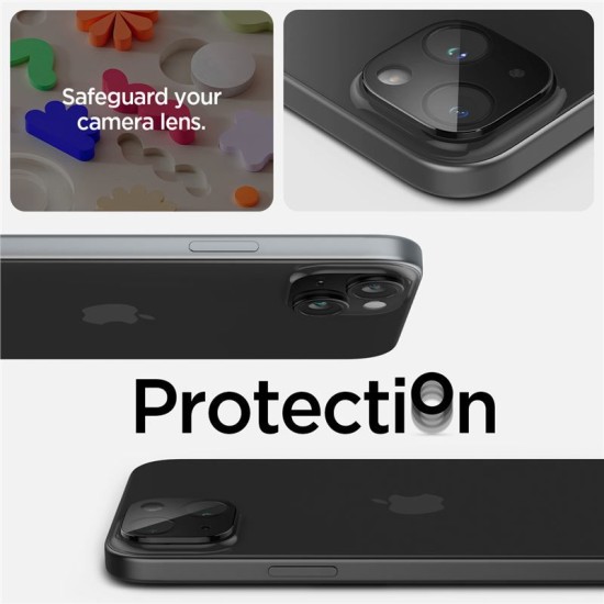 Set 2 folii sticla camere Spigen Optik pentru iPhone 14/14 Plus, negru (iPhone 14, AGL06917) by www.silkase.ro