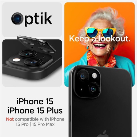 Set 2 folii sticla camere Spigen Optik pentru iPhone 14/14 Plus, negru (iPhone 14, AGL06917) by www.silkase.ro