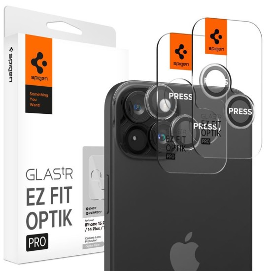 Set 2 folii sticla camere Spigen Optik Pro pentru iPhone 15/15 Plus/14/14 Plus, transparent (Spigen, iPhone 14 Plus) by www.silkase.ro Set 2 folii sticla camere Spigen Optik Pro pentru iPhone 15/15 Plus/14/14 Plus, transparent (iPhone 14 Plus, AGL06918) by www.silkase.ro