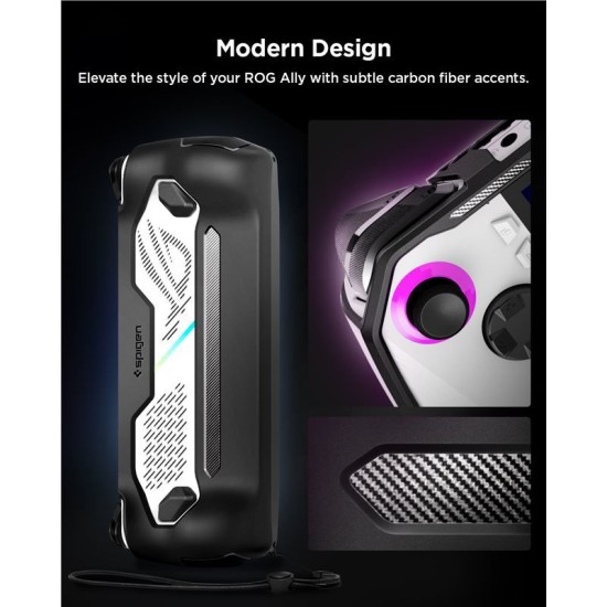 Husa de protectie robusta Spigen Rugged Armor pentru Asus ROG Ally 2023, neagra (Diverse accesorii, ACS06921) by www.silkase.ro