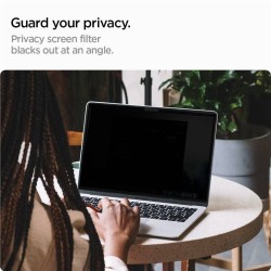 Folie Privacy Spigen SafeView pentru Apple  MacBook Air 15" M2 2023, negru