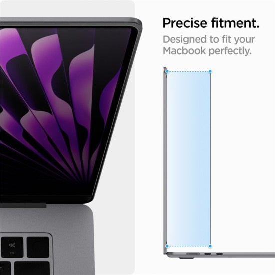 Folie Privacy Spigen SafeView pentru Apple MacBook Air 15" M2 2023, negru (Spigen, Ingredi) by www.silkase.ro Folie Privacy Spigen SafeView pentru Apple MacBook Air 15" M2 2023, negru (Ingredi, AFL06951) by www.silkase.ro