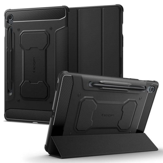 Husa Spigen Rugged Armor Pro compatibila cu Samsung Galaxy Tab S9 FE 10.9 inch Black (Spigen, Ingredi) by www.silkase.ro Husa Spigen Rugged Armor Pro compatibila cu Samsung Galaxy Tab S9 FE 10.9 inch Black (Ingredi, ACS06857) by www.silkase.ro