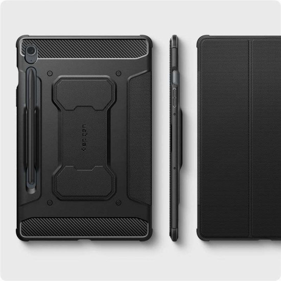 Husa Spigen Rugged Armor Pro compatibila cu Samsung Galaxy Tab S9 FE 10.9 inch Black (Spigen, Ingredi) by www.silkase.ro Husa Spigen Rugged Armor Pro compatibila cu Samsung Galaxy Tab S9 FE 10.9 inch Black (Ingredi, ACS06857) by www.silkase.ro