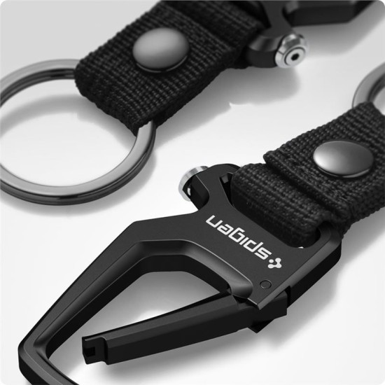 Carabina cu inel pentru chei Spigen, 1 bucata, neagra (Diverse accesorii, AHP06961) by www.silkase.ro