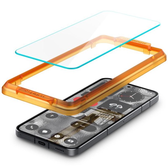 Set 2 folii sticla transparente cu sistem de montare Case friendly Spigen ALM GLAStR compatibil cu Nothing Phone 2 (Spigen, Ingredi) by www.silkase.ro Set 2 folii sticla transparente cu sistem de montare Case friendly Spigen ALM GLAStR compatibil cu Nothing Phone 2 (Ingredi, AGL06981) by www.silkase.ro