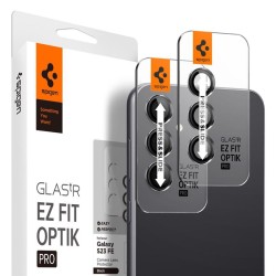 Set 2 protectii de camera Spigen Glas.tR EZ Fit Optik Pro pentru Samsung Galaxy S23 FE, negre