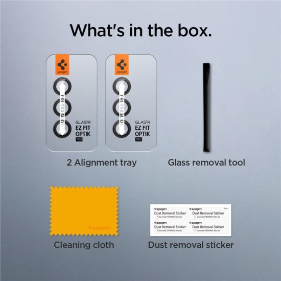 Set 2 protectii de camera Spigen Glas.tR EZ Fit Optik Pro pentru Samsung Galaxy S23 FE, negre (Spigen, Ingredi) by www.silkase.ro Set 2 protectii de camera Spigen Glas.tR EZ Fit Optik Pro pentru Samsung Galaxy S23 FE, negre (S23 FE, AGL06987) by www.silkase.ro