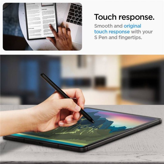 Folie de protectie tableta Spigen, Glas.tR EZ Fit pentru Samsung Galaxy TAB S9+ PLUS 12.4 X810/ X816B (Spigen, Ingredi) by www.silkase.ro Folie de protectie tableta Spigen, Glas.tR EZ Fit pentru Samsung Galaxy TAB S9+ PLUS 12.4 X810/ X816B (Ingredi, AGL06999) by www.silkase.ro