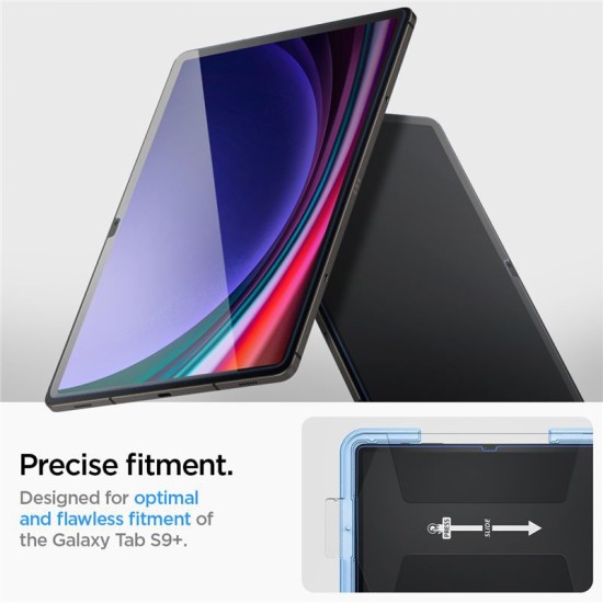 Folie de protectie tableta Spigen, Glas.tR EZ Fit pentru Samsung Galaxy TAB S9+ PLUS 12.4 X810/ X816B (Spigen, Ingredi) by www.silkase.ro Folie de protectie tableta Spigen, Glas.tR EZ Fit pentru Samsung Galaxy TAB S9+ PLUS 12.4 X810/ X816B (Ingredi, AGL06999) by www.silkase.ro