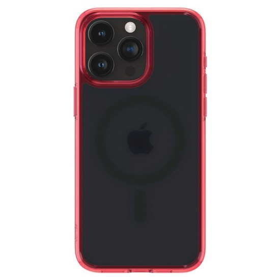 Husa Spigen Ultra Hybrid MagSafe compatibila cu iPhone 15 Pro Frost Red (iPhone 15 Pro, ACS07057) by www.silkase.ro