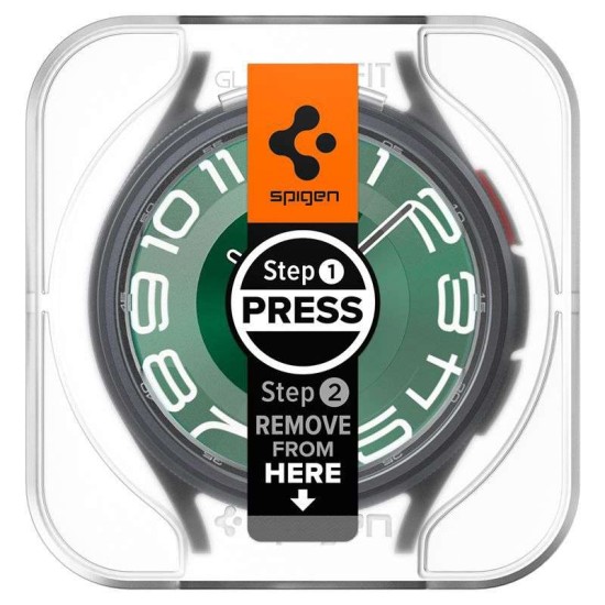 Set 2 folii sticla transparente cu sistem de montare Spigen GLAStR EZ FIT compatibil cu Samsung Galaxy Watch 6 Classic 47mm (Spigen, Ingredi) by www.silkase.ro Set 2 folii sticla transparente cu sistem de montare Spigen GLAStR EZ FIT compatibil cu Samsung Galaxy Watch 6 Classic 47mm (Ingredi, AGL07066) by www.silkase.ro