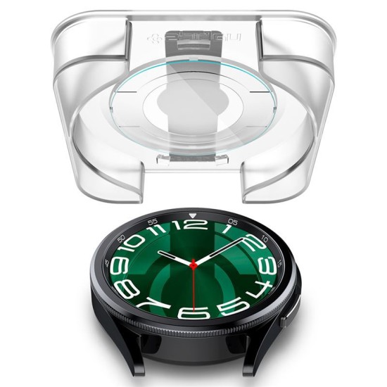 Set 2 folii sticla transparente cu sistem de montare Spigen GLAStR EZ FIT compatibil cu Samsung Galaxy Watch 6 Classic 47mm (Spigen, Ingredi) by www.silkase.ro Set 2 folii sticla transparente cu sistem de montare Spigen GLAStR EZ FIT compatibil cu Samsung Galaxy Watch 6 Classic 47mm (Ingredi, AGL07066) by www.silkase.ro