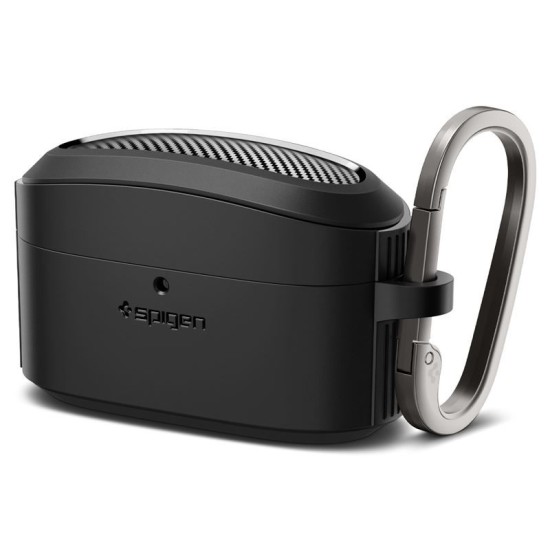 Husa Spigen Rugged Armor pentru Sony WF-1000XM5, negru (WF-1000XM5, ACS07086) by www.silkase.ro