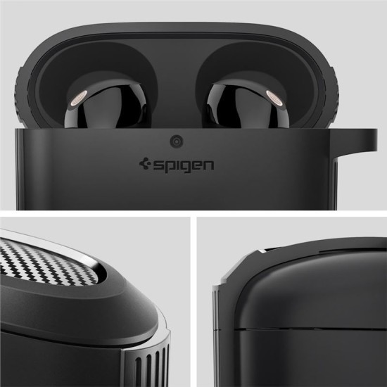Husa Spigen Rugged Armor pentru Sony WF-1000XM5, negru (WF-1000XM5, ACS07086) by www.silkase.ro