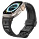 Curea Spigen Rugged Ultra Band pentru Apple Watch 4/5/6/7/8/9/Se/Ultra 1/2 (42/44/45/49 mm) Negru Mat (Ingredi, AMP07105) by www.silkase.ro