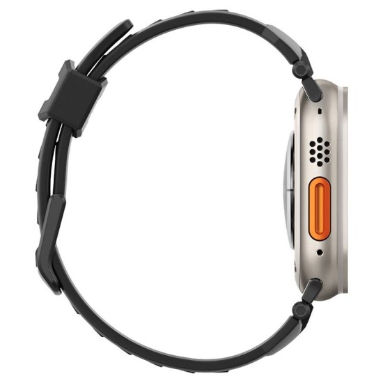 Curea Spigen Rugged Ultra Band pentru Apple Watch 4/5/6/7/8/9/Se/Ultra 1/2 (42/44/45/49 mm) Negru Mat (Ingredi, AMP07105) by www.silkase.ro