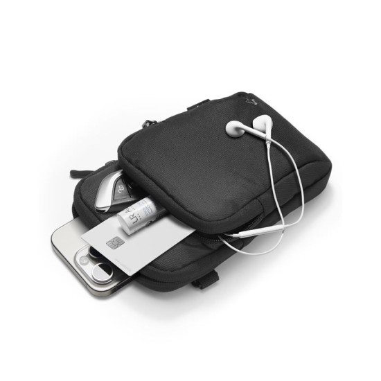 Borseta universala de umar Spigen Klasden pentru telefon, neagra (Spigen, Ingredi) by www.silkase.ro Borseta universala de umar Spigen Klasden pentru telefon, neagra (Diverse accesorii, AFA07132) by www.silkase.ro