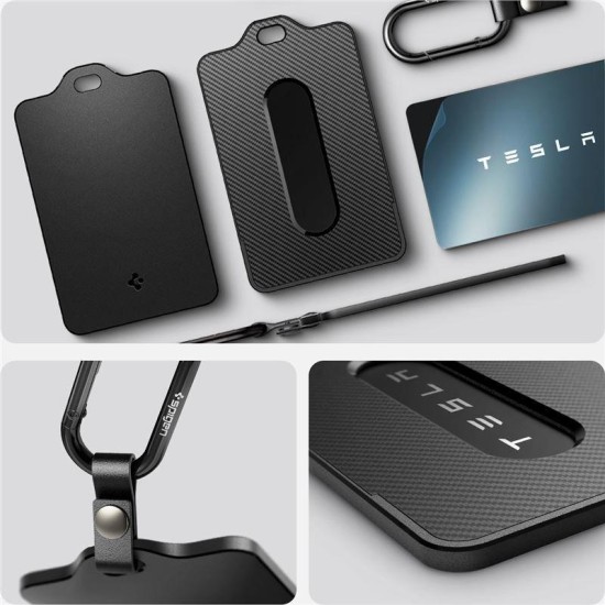 Set 2 huse pentru card cheie Spigen Tesla Air Fit (Accesorii auto, ACP07175) by www.silkase.ro