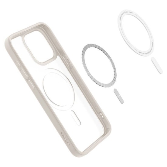 Husa Spigen Ultra Hybrid Mag MagSafe pentru Apple iPhone 15 Pro Max Frost Bej (iPhone 15 Pro Max, ACS07210) by www.silkase.ro