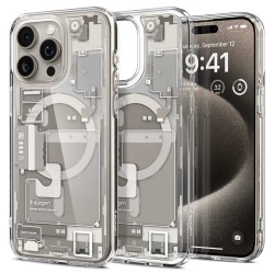 Husa Spigen Ultra Hybrid MagSafe compatibila cu iPhone 15 Pro Max Zero One Natural Titanium