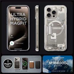 Husa Spigen Ultra Hybrid MagSafe compatibila cu iPhone 15 Pro Max Zero One Natural Titanium Husa Spigen Ultra Hybrid MagSafe compatibila cu iPhone 15 Pro Max Zero One Natural Titanium