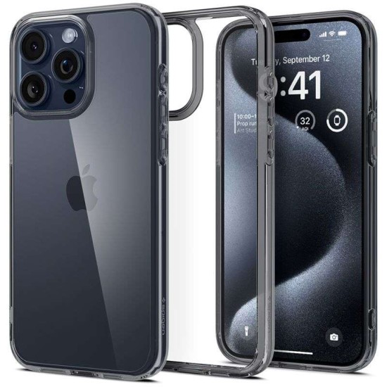 Husa Spigen Ultra Hybrid pentru IPhone 15 Pro transparent (iPhone 15 Pro, ACS07213) by www.silkase.ro