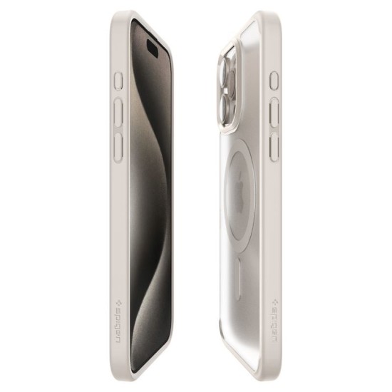 Husa Spigen Ultra Hybrid MagSafe compatibila cu iPhone 15 Pro Frost Natural Titanium (Spigen, iPhone 15 Pro) by www.silkase.ro Husa Spigen Ultra Hybrid MagSafe compatibila cu iPhone 15 Pro Frost Natural Titanium (iPhone 15 Pro, ACS07215) by www.silkase.ro