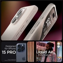 Husa Spigen Liquid Air pentru Apple iPhone 15 Pro Bej