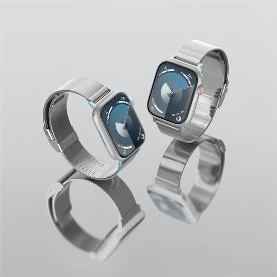 Curea Spigen Sleek Link pentru Apple Watch 42/44/45/49mm, argintie (Ingredi, AMP07224) by www.silkase.ro