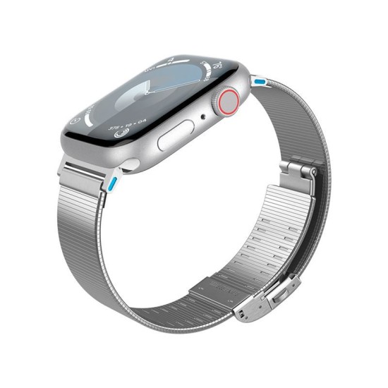 Curea Spigen Sleek Link pentru Apple Watch 42/44/45/49mm, argintie (Ingredi, AMP07224) by www.silkase.ro