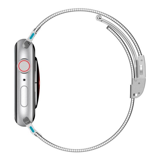 Curea Spigen, Sleek Link, pentru Apple Watch 38/40/41mm, otel inoxidabil, argintiu, 15x2cm (Ingredi, AMP07225) by www.silkase.ro
