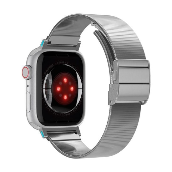 Curea Spigen, Sleek Link, pentru Apple Watch 38/40/41mm, otel inoxidabil, argintiu, 15x2cm (Ingredi, AMP07225) by www.silkase.ro