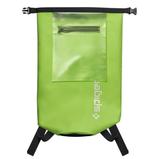 Rucsac impermeabil, Spigen, Aqua Shield Waterproof Dry Bag 30L + 3L, Verde (Genți și Borsete Telefon, AMP07230) by www.silkase.ro