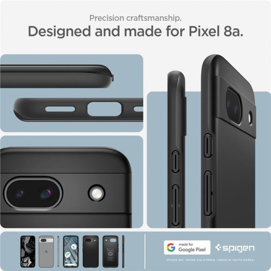 Husa Spigen Thin Fit pentru Google Pixel 8a, negru (Spigen, Pixel 8a) by www.silkase.ro Husa Spigen Thin Fit pentru Google Pixel 8a, negru (Pixel 8a, ACS07256) by www.silkase.ro