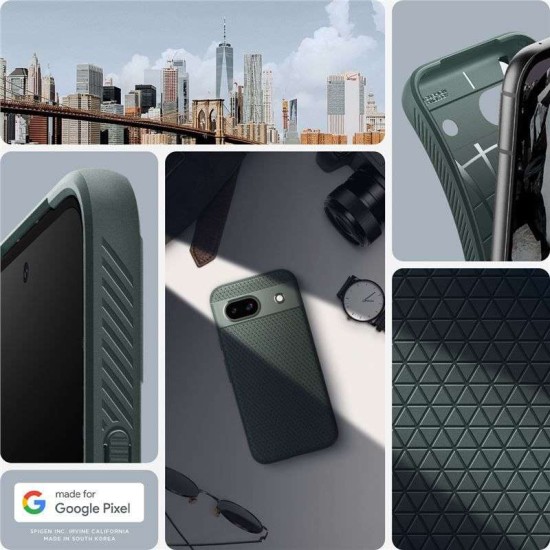 Husa Spigen Liquid Air pentru Google Pixel 8a, verde abyss (Spigen, Pixel 8a) by www.silkase.ro Husa Spigen Liquid Air pentru Google Pixel 8a, verde abyss (Pixel 8a, ACS07258) by www.silkase.ro