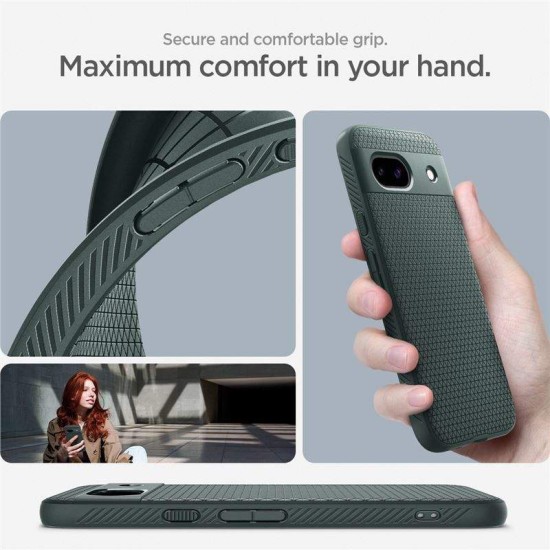 Husa Spigen Liquid Air pentru Google Pixel 8a, verde abyss (Spigen, Pixel 8a) by www.silkase.ro Husa Spigen Liquid Air pentru Google Pixel 8a, verde abyss (Pixel 8a, ACS07258) by www.silkase.ro