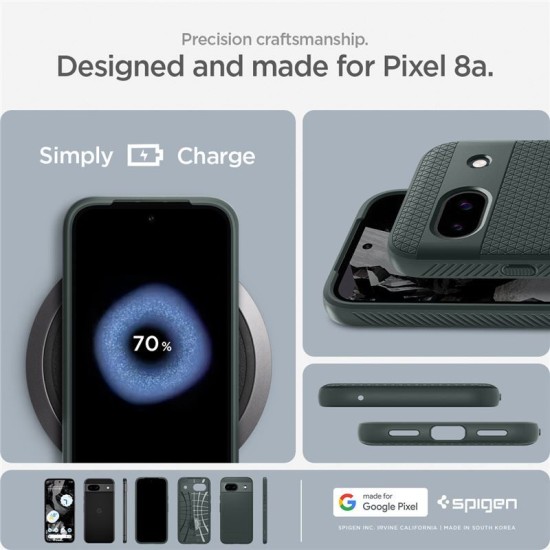 Husa Spigen Liquid Air pentru Google Pixel 8a, verde abyss (Spigen, Pixel 8a) by www.silkase.ro Husa Spigen Liquid Air pentru Google Pixel 8a, verde abyss (Pixel 8a, ACS07258) by www.silkase.ro
