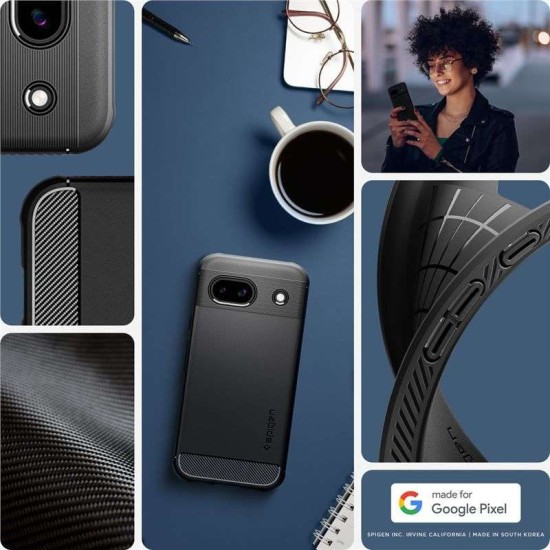 Husa Spigen Rugged Armor pentru Google Pixel 8a, negru mat (Spigen, Pixel 8a) by www.silkase.ro Husa Spigen Rugged Armor pentru Google Pixel 8a, negru mat (Pixel 8a, ACS07259) by www.silkase.ro