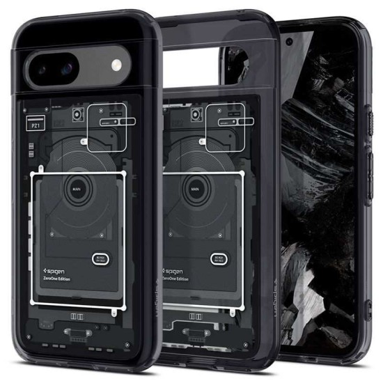 Husa Spigen Ultra Hybrid zero one pentru Google Pixel 8a, negru (Spigen, Pixel 8a) by www.silkase.ro Husa Spigen Ultra Hybrid zero one pentru Google Pixel 8a, negru (Pixel 8a, ACS07261) by www.silkase.ro