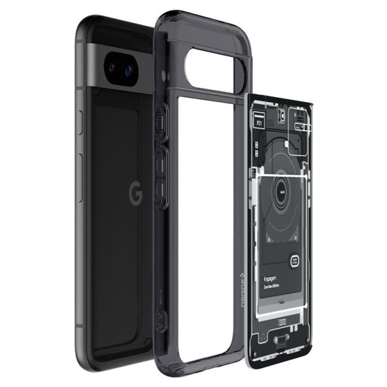 Husa Spigen Ultra Hybrid zero one pentru Google Pixel 8a, negru (Spigen, Pixel 8a) by www.silkase.ro Husa Spigen Ultra Hybrid zero one pentru Google Pixel 8a, negru (Pixel 8a, ACS07261) by www.silkase.ro