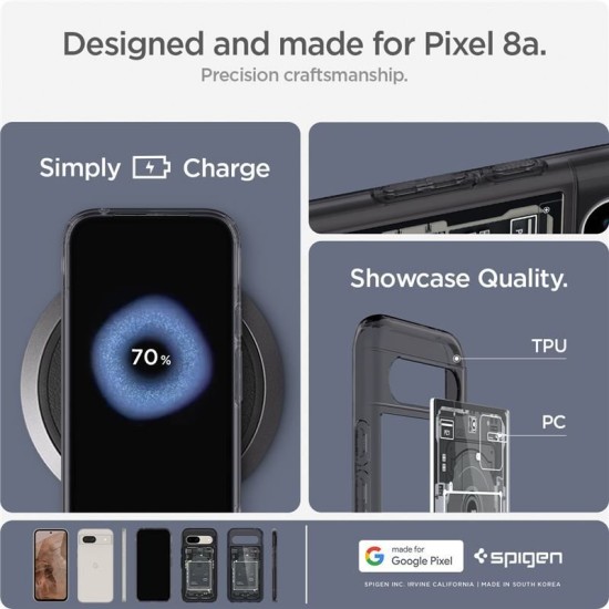 Husa Spigen Ultra Hybrid zero one pentru Google Pixel 8a, negru (Spigen, Pixel 8a) by www.silkase.ro Husa Spigen Ultra Hybrid zero one pentru Google Pixel 8a, negru (Pixel 8a, ACS07261) by www.silkase.ro